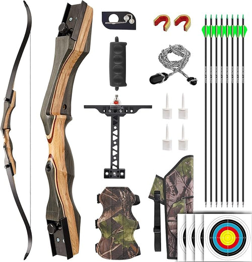 60 Archery Bow Set Wooden Bow