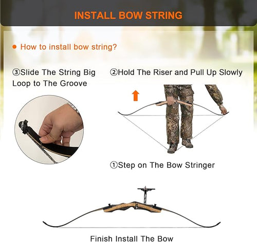 60 Archery Bow Set Wooden Bow