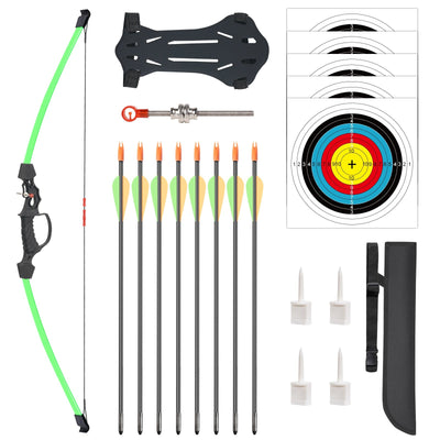 R1 Orange Archery Kids Bow& 8 Arrows Set,  for Kids, Ages 6-12