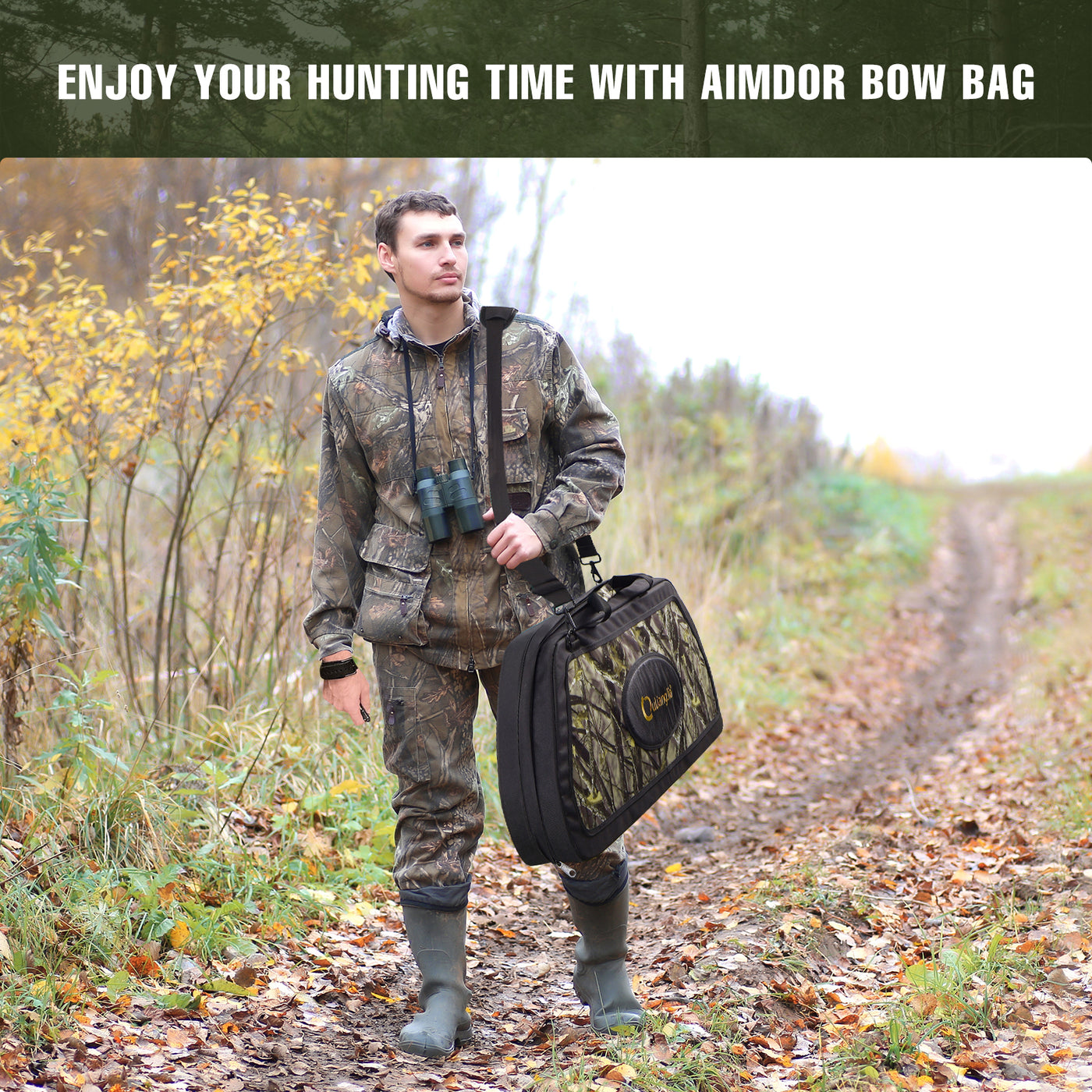 GB007 Archery Bow Bag Safe Shot Bow Case Compound Bow Bag Portable Carry Bag Camo